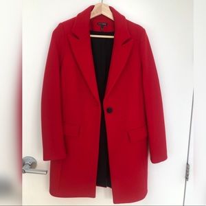 Intermix Tailored Red Wool Coat